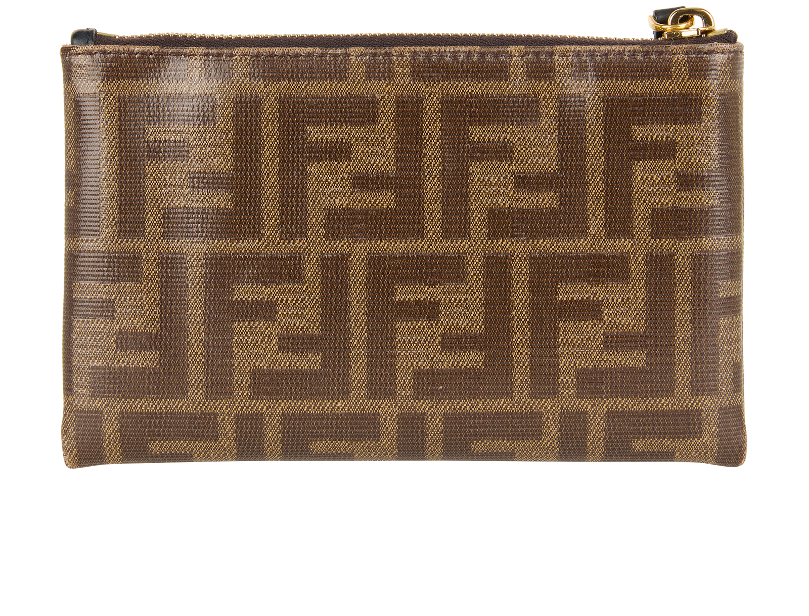 Fendi Small Zipped Pouch, &pound;190, Handbags, Brown, Canvas, Back view